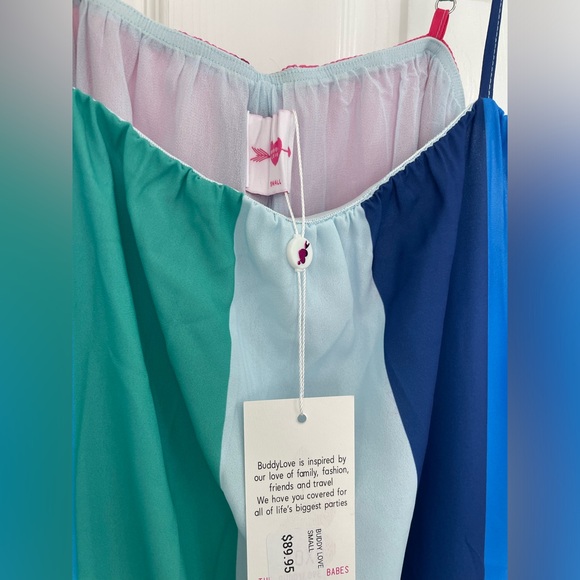 Show Me Your Mumu Rainbow Stripe Carlotta Mini Dress Size S NWT - Picture 3 of 7